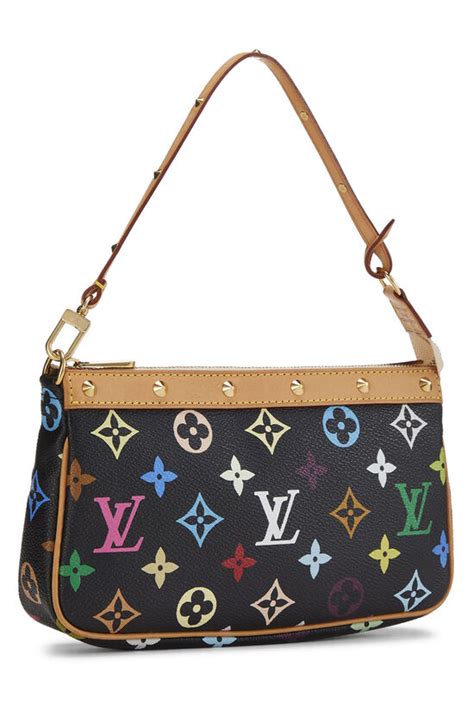 louis vuitton pochette accessoires takashi murakami multicolor monogram|louis vuitton murakami neverfull.